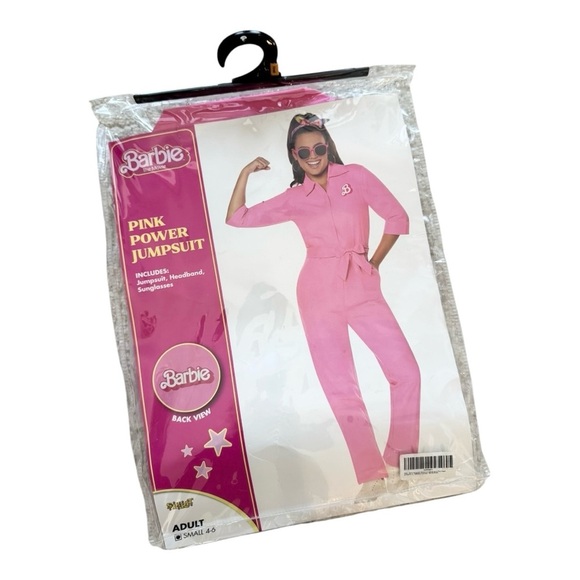 BARBIE Adult Pink Power Jumpsuit - Barbie the Movie Sz S Halloween Costume - Picture 2 of 4